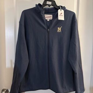 League Navy NCAA Full-Zip warmup Jacket sz 2XL